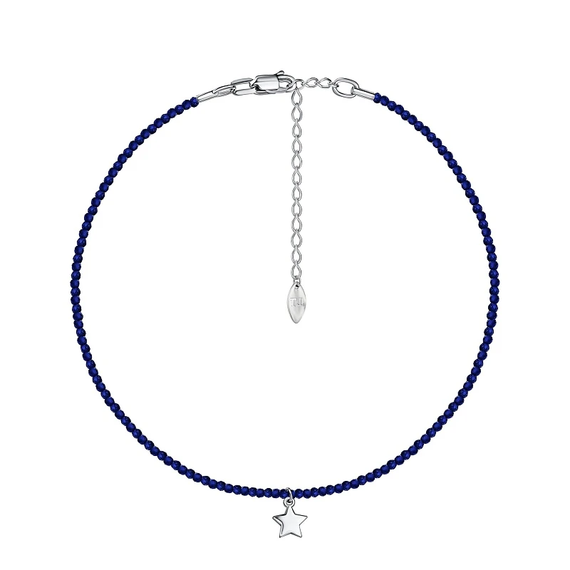 Колье  серебряное со шпинелью