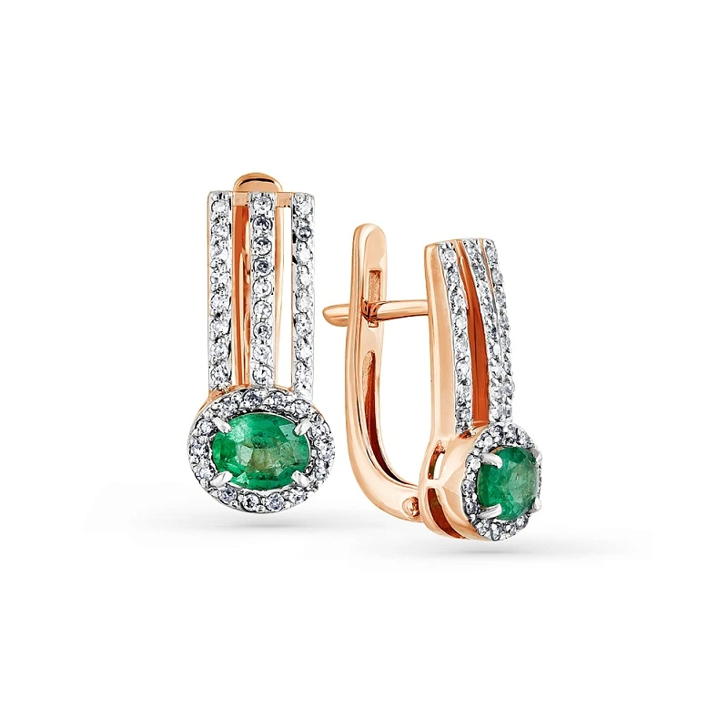 Серьги  золотые