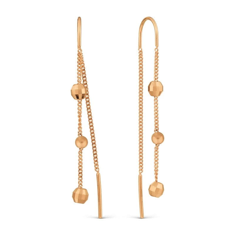 Серьги «KARATOV» из красного золота