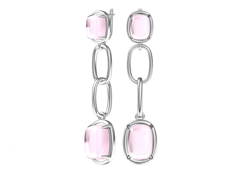 Серьги  серебряные