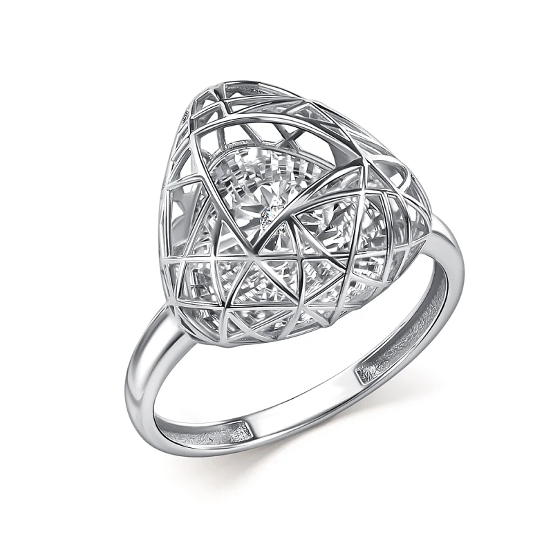 Кольцо  из комбинированного золота с бриллиантом