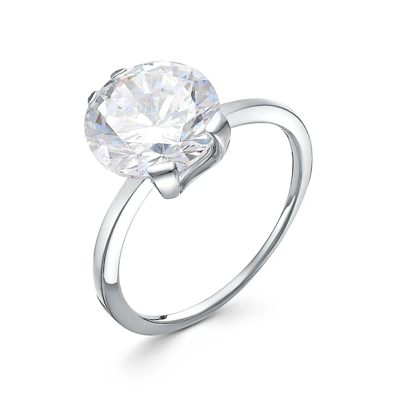 Кольцо  серебряное с фианитом