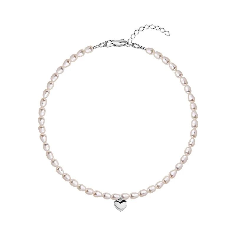 Колье  серебряное с жемчугом