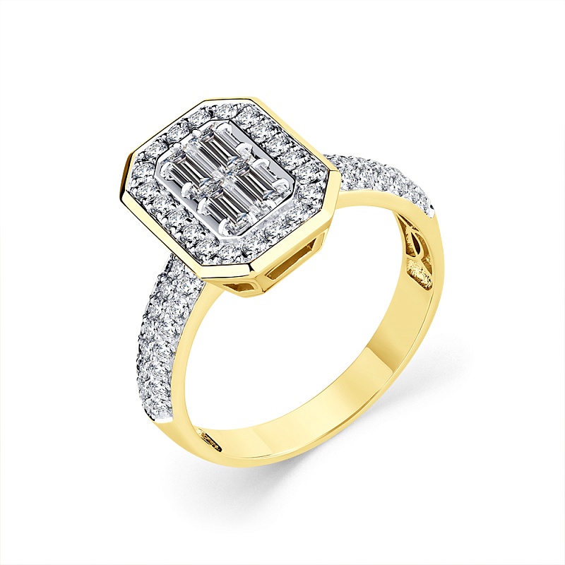 Кольцо  золотое с природным бриллиантом