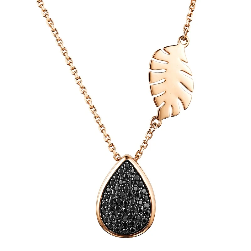 Колье  из красного золота с фианитом