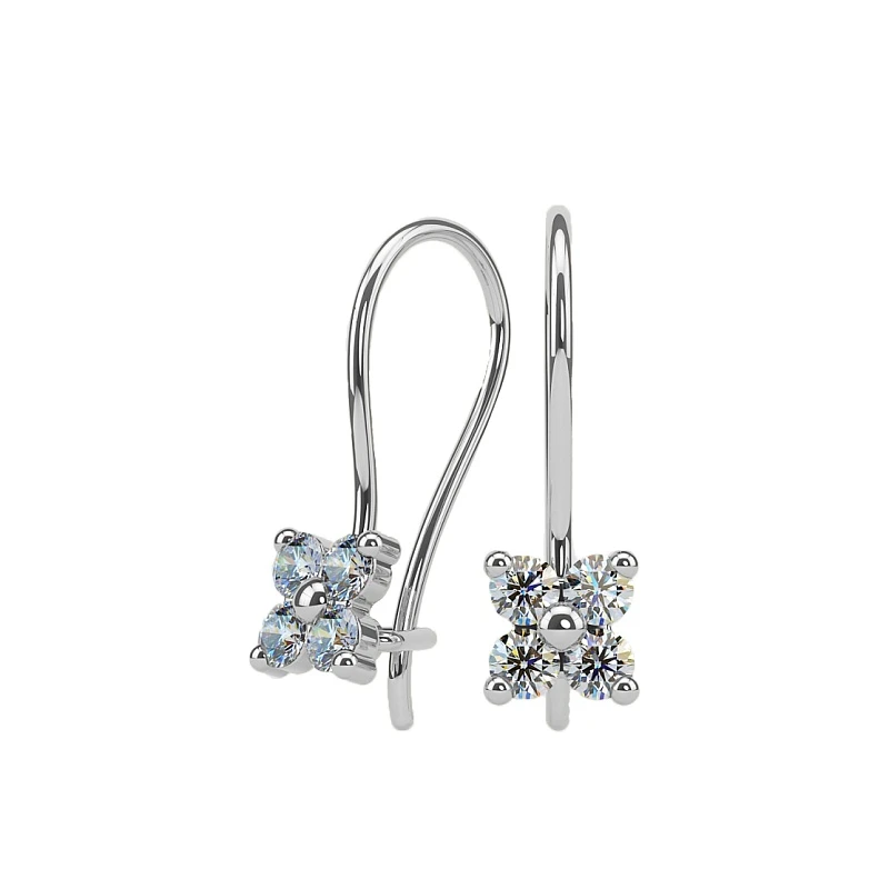 Серьги  серебряные с фианитом