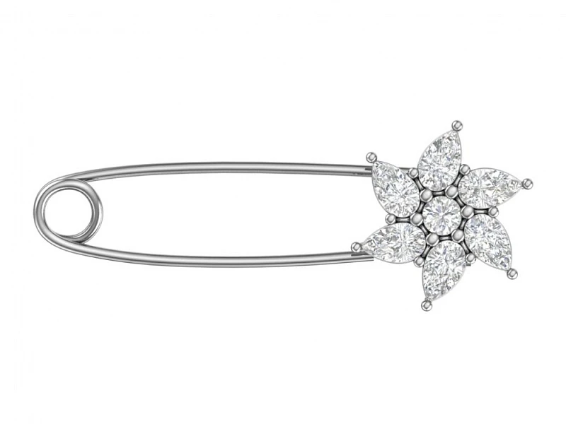 Брошь  серебряная