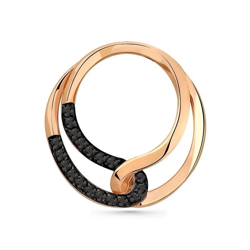 Подвеска  из красного золота с фианитом