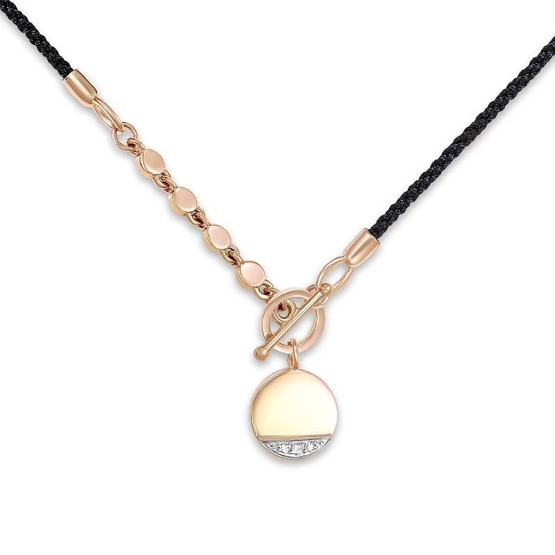 Колье  из красного золота с фианитом