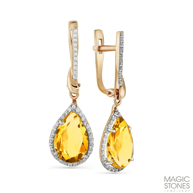 Серьги «Мастер Бриллиант» золотые