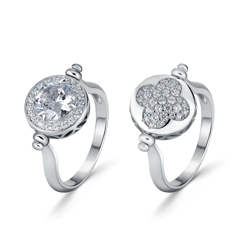 Кольцо  серебряное с фианитом