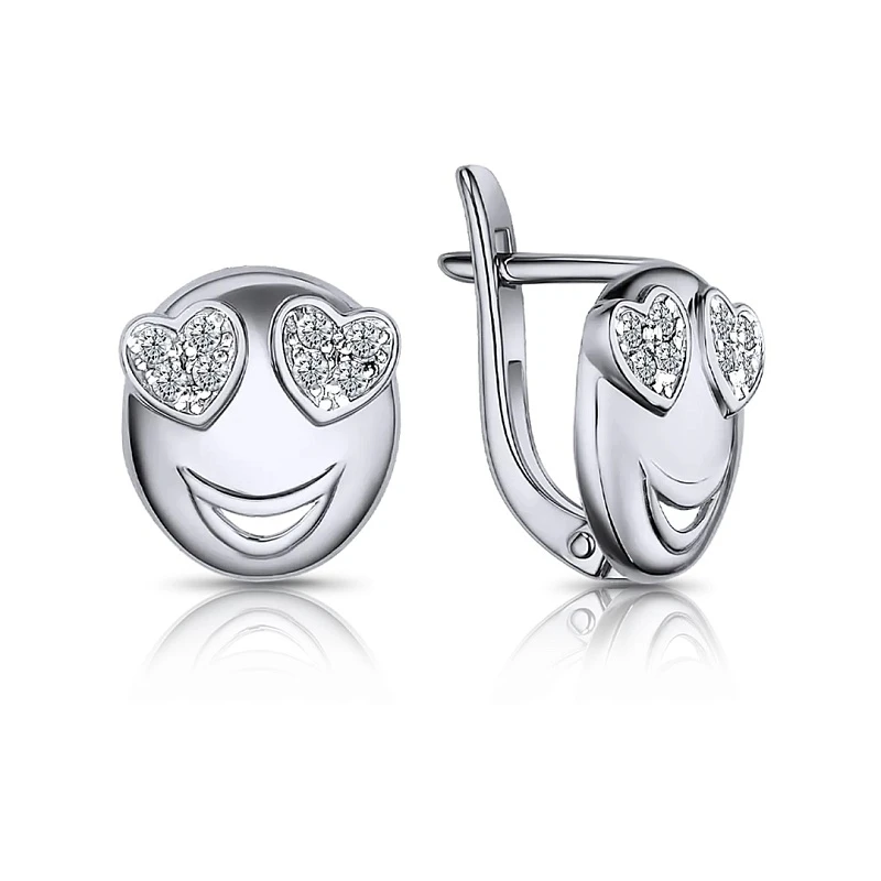 Серьги  серебряные