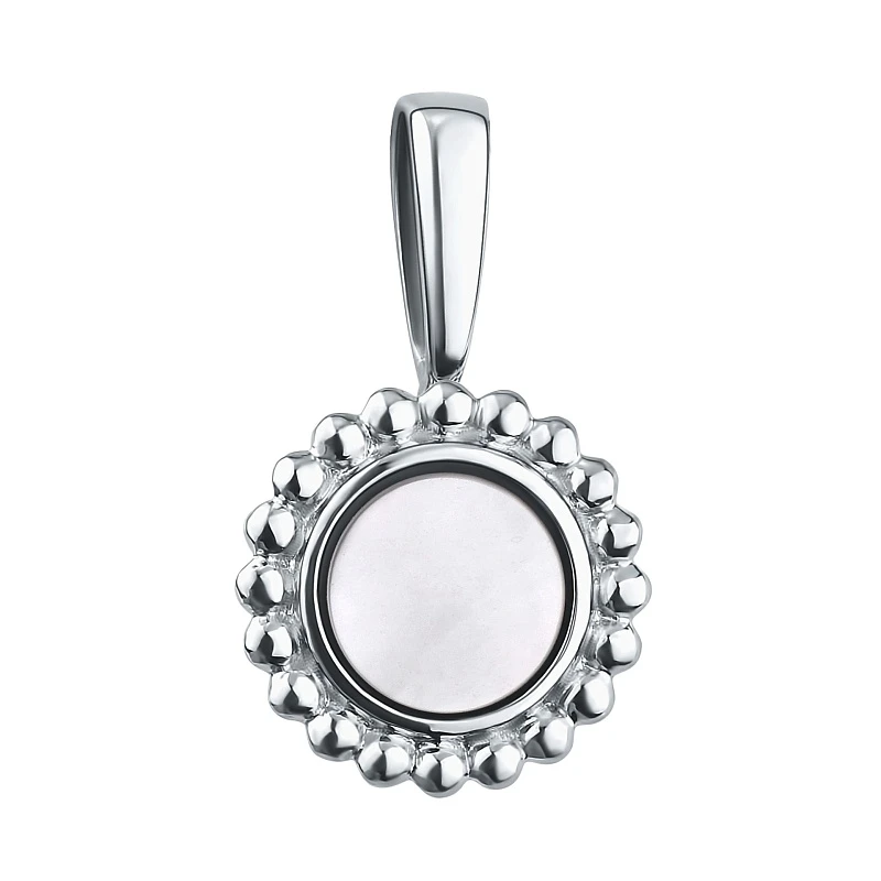 Подвеска  серебряная с перламутром