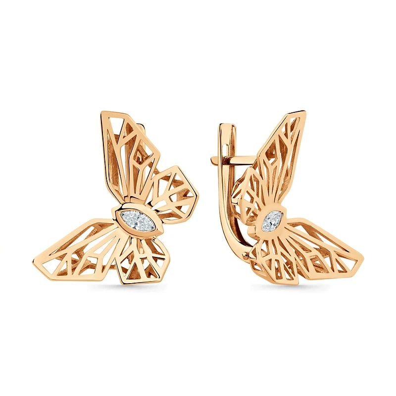 Серьги «Мастер Бриллиант» золотые