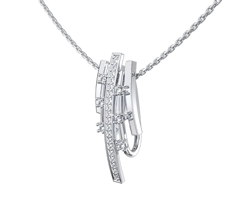 Подвеска  серебряная с фианитом