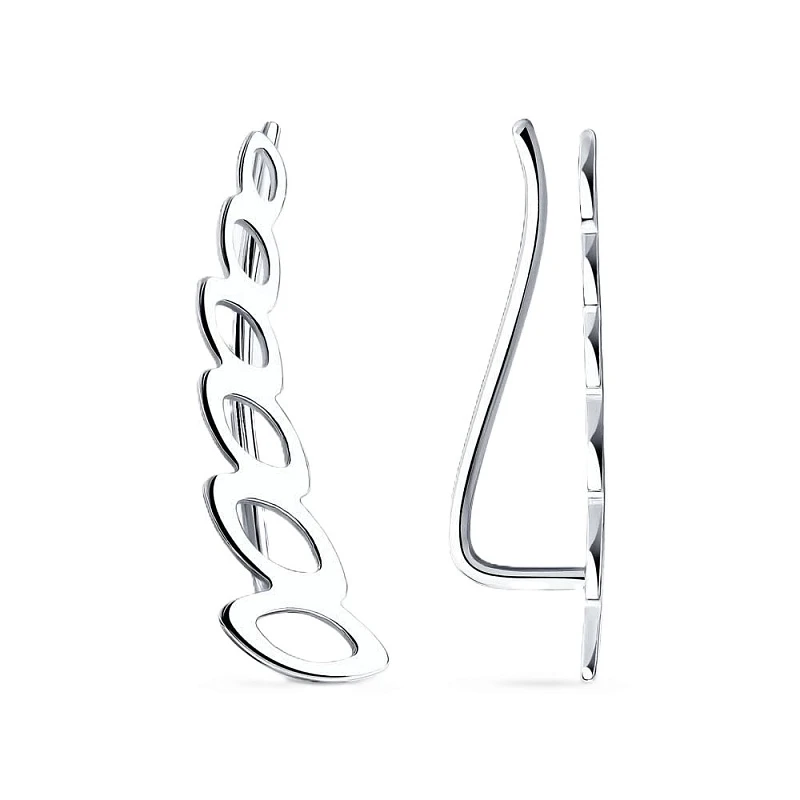 Серьги  серебряные