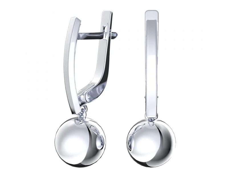 Серьги  серебряные