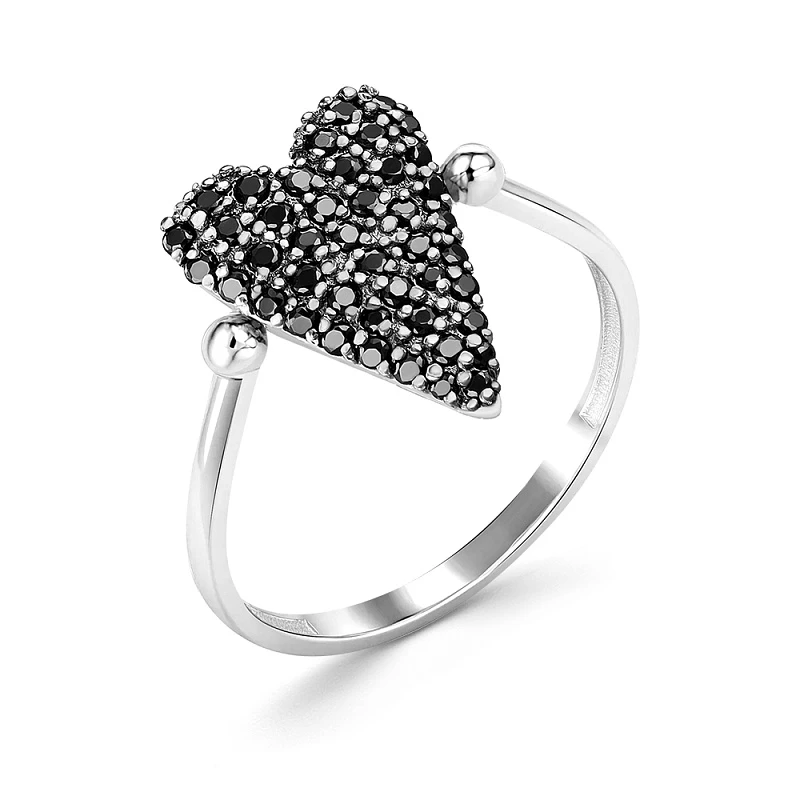 Кольцо  серебряное с фианитом