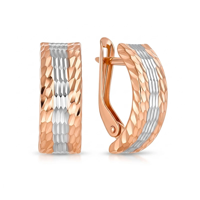 Серьги  из красного золота