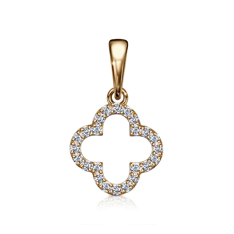 Подвеска  из красного золота с фианитом