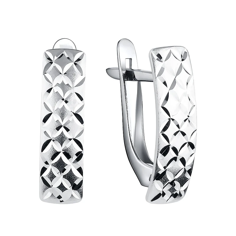 Серьги  серебряные