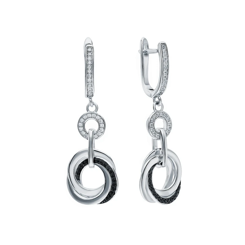 Серьги «FRESH» серебряные