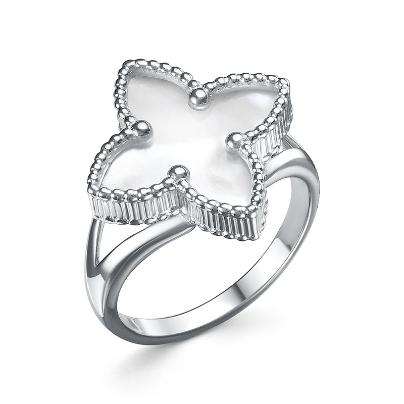 Кольцо  серебряное с перламутром