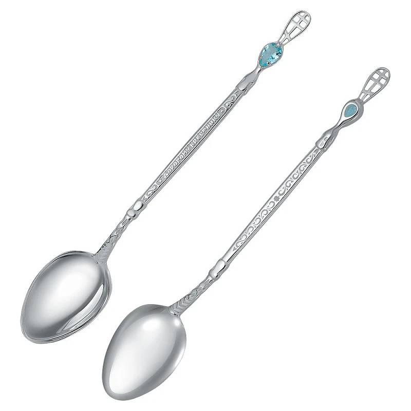 Посуда  серебряная с фианитом