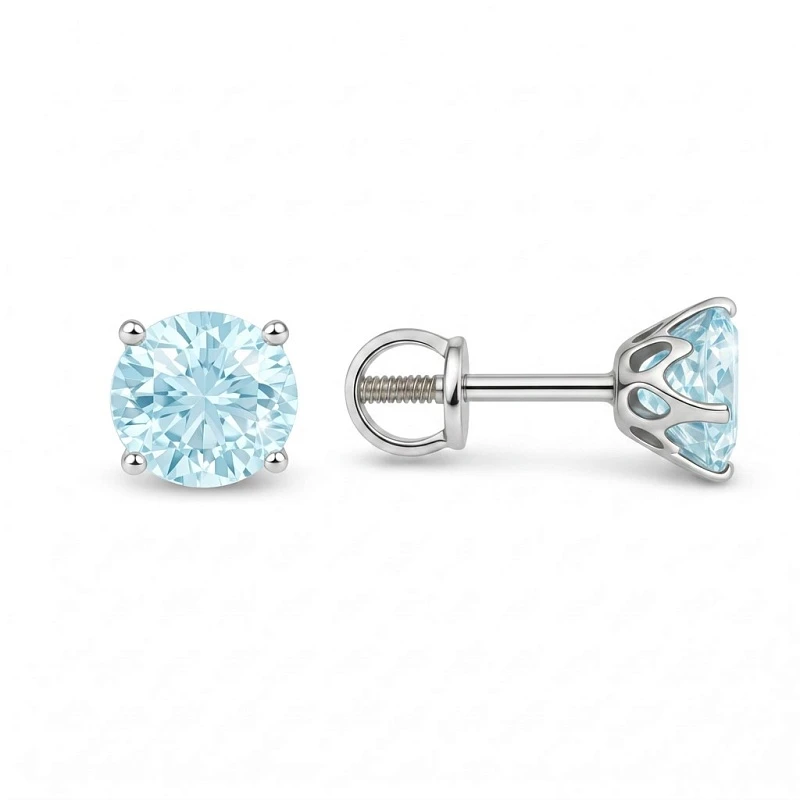 Серьги  серебряные с топазом
