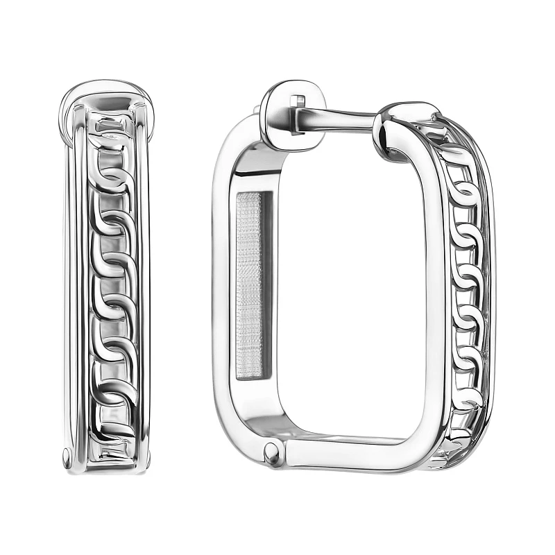 Серьги  серебряные