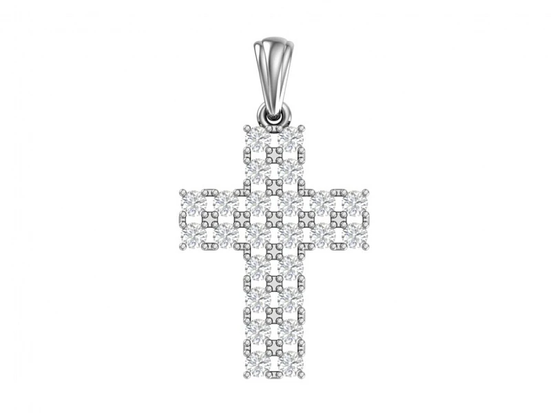 Подвеска  серебряная с фианитом