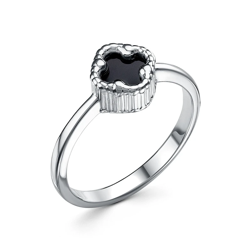 Кольцо  серебряное с ониксом