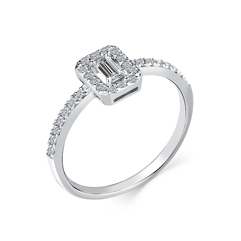 Кольцо  из красного золота с природным бриллиантом