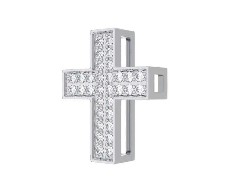 Подвеска  серебряная с фианитом