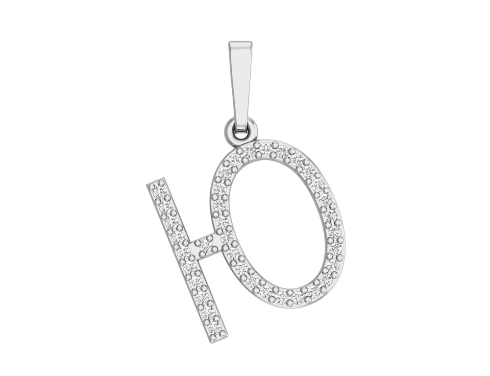 Подвеска  серебряная с фианитом