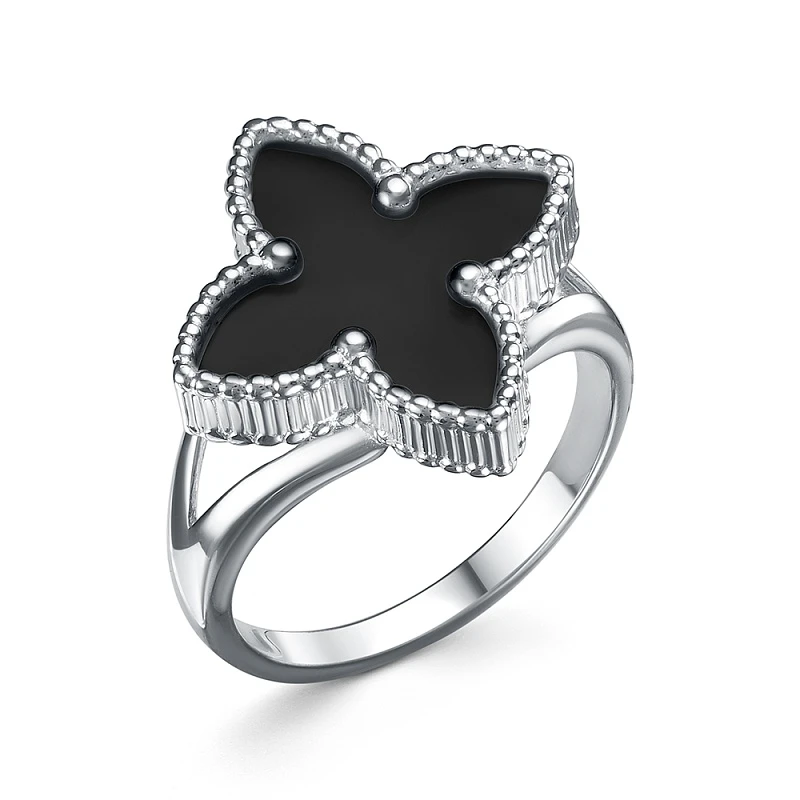 Кольцо  серебряное с ониксом