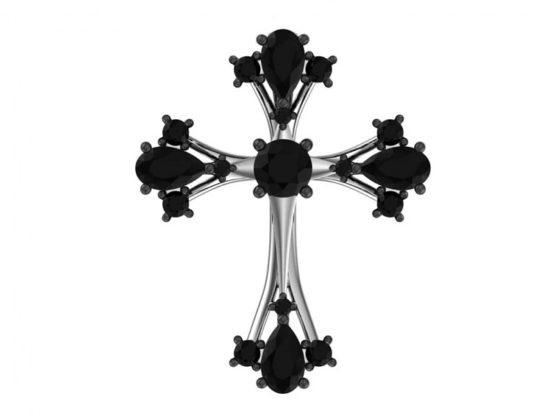 Подвеска  серебряная с фианитом