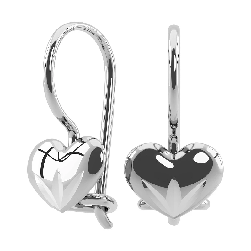 Серьги  серебряные