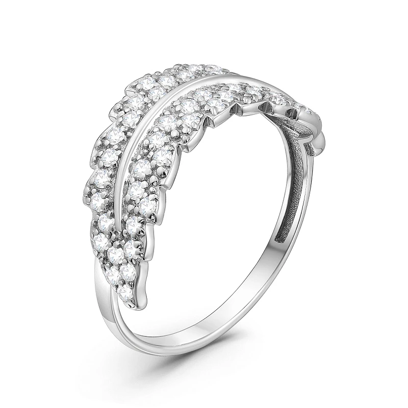 Кольцо  серебряное с фианитом