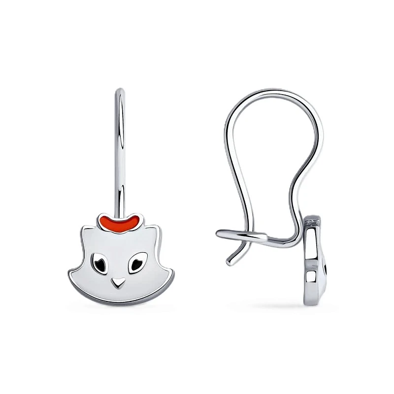 Серьги  серебряные