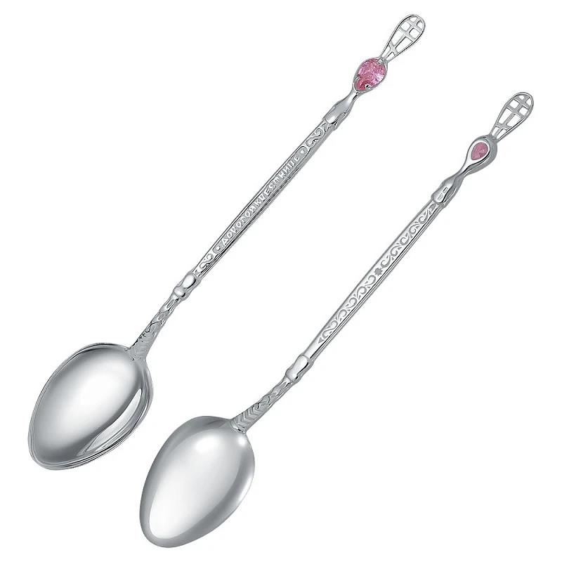 Посуда  серебряная с фианитом