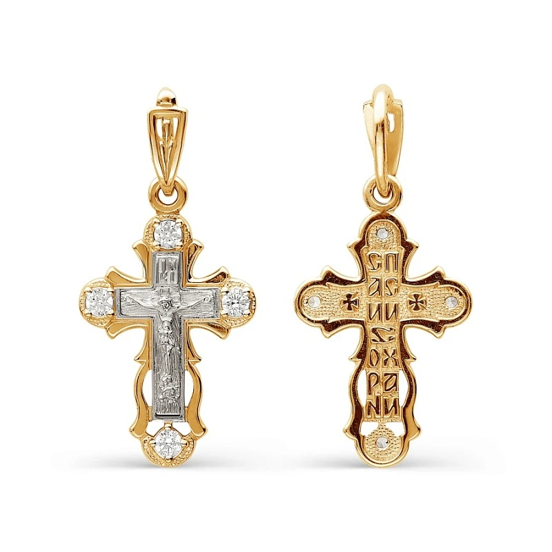 Подвеска  из красного золота с фианитом