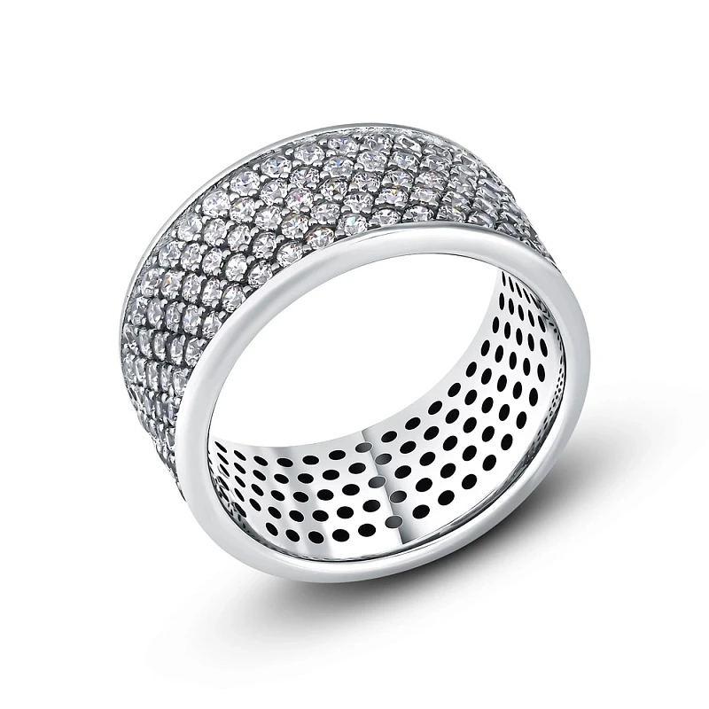 Кольцо  серебряное с фианитом