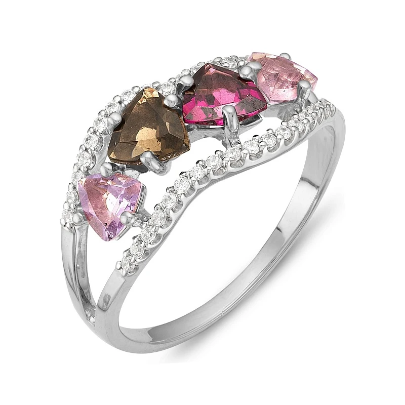 Кольцо  серебряное с аметистом