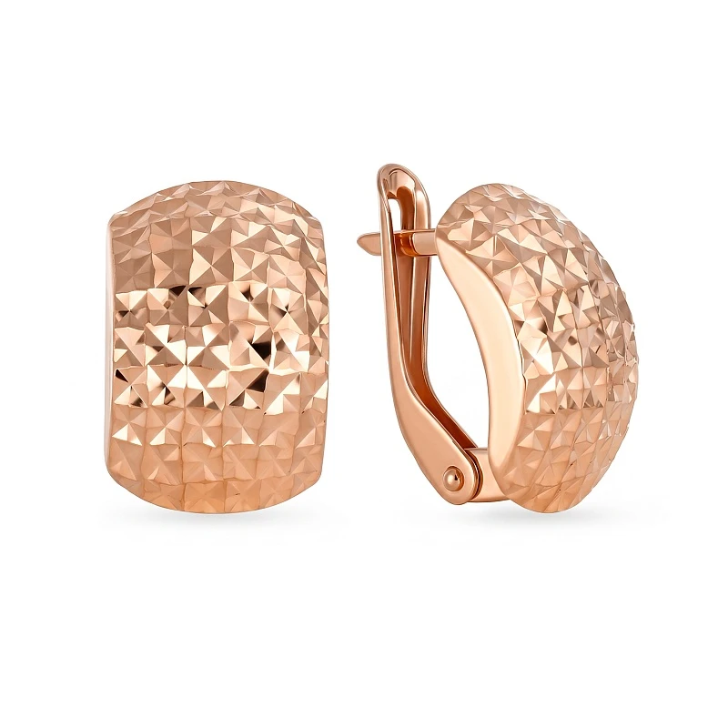 Серьги  из красного золота