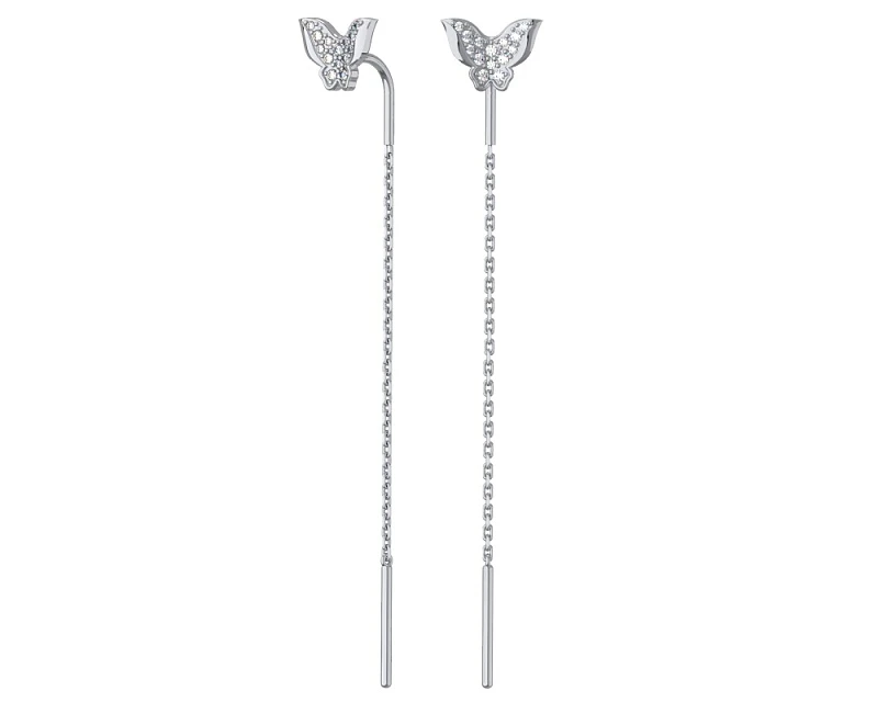 Серьги  серебряные с фианитом