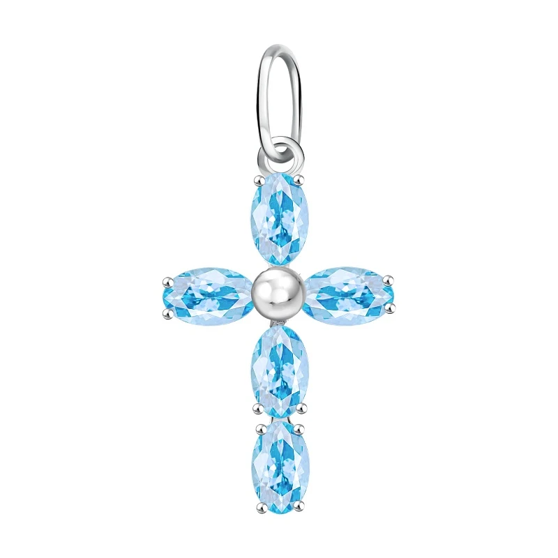 Подвеска  серебряная с топазом