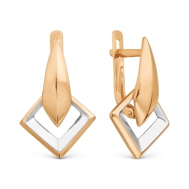 Серьги  из красного золота