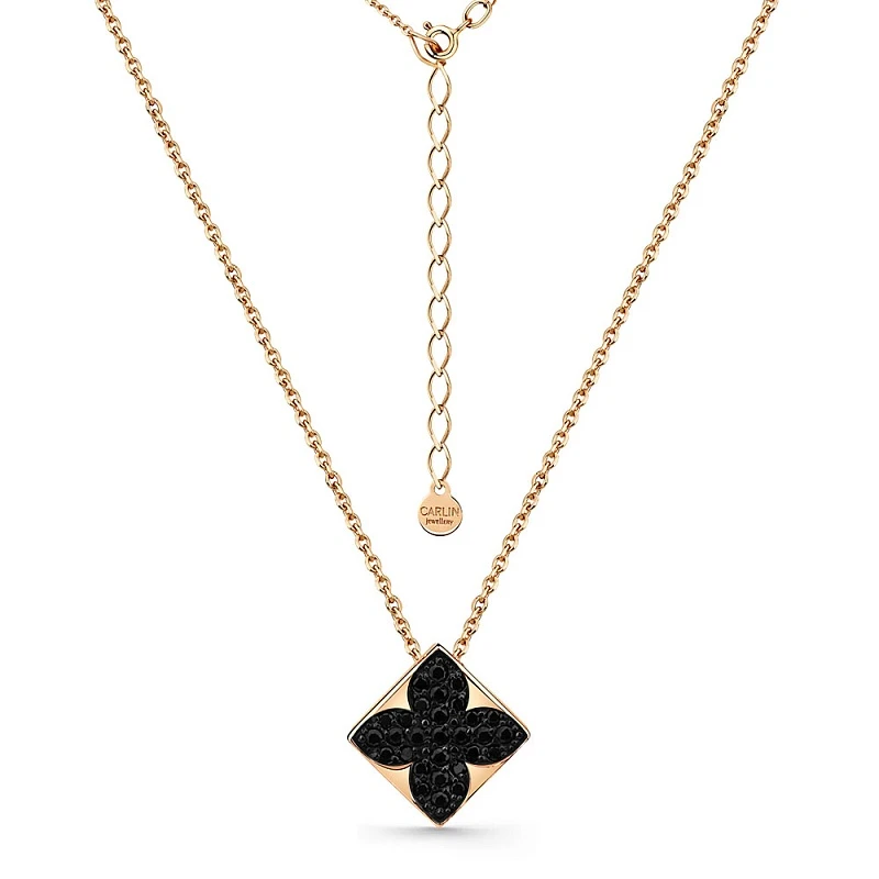 Колье  из красного золота с фианитом