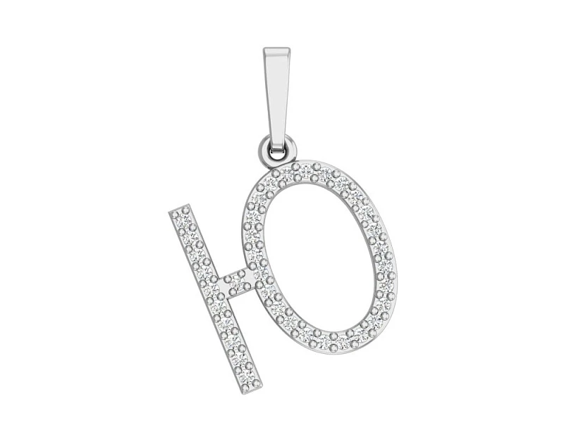 Подвеска  серебряная с фианитом